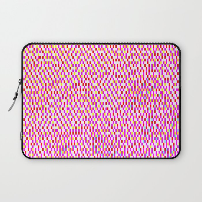 Retro Magenta to Purple Colorful Pixel Noise Abstract Artwork Laptop Sleeve