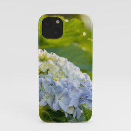 Blue and yellow flower, Hydrangea, cute and beautiful blossom. iPhone Case