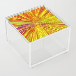 Golden Planet Trippy Abstract Psychedelic Artwork Acrylic Box