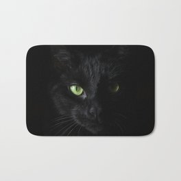 Black cat | Witchy cat | Green eyes | Cat love | Happy halloween Bath Mat | Sabrinanetflix, Witchycat, Alternativelife, Alternativewitch, Cats, Witchydecor, Witch, Blackcat, Greeneyedcat, Wiccan 