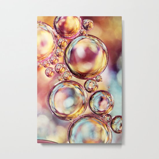 Bokeh Sparkles Bubble Abstract Metal Print