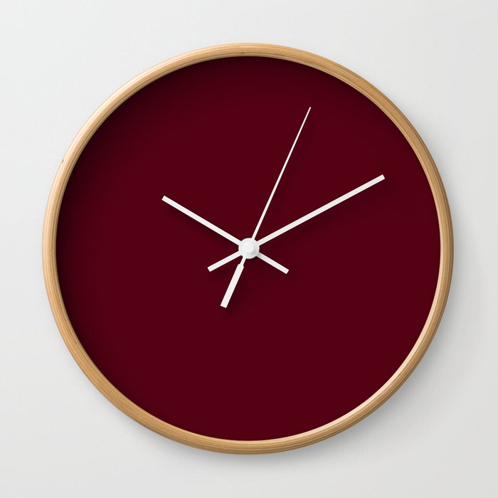 Dark Burgundy - Pure And Simple Wall Clock