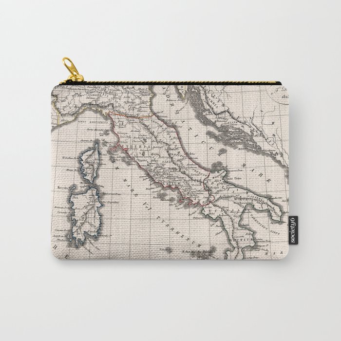 Vintage Map of Italy (1825) Carry-All Pouch
