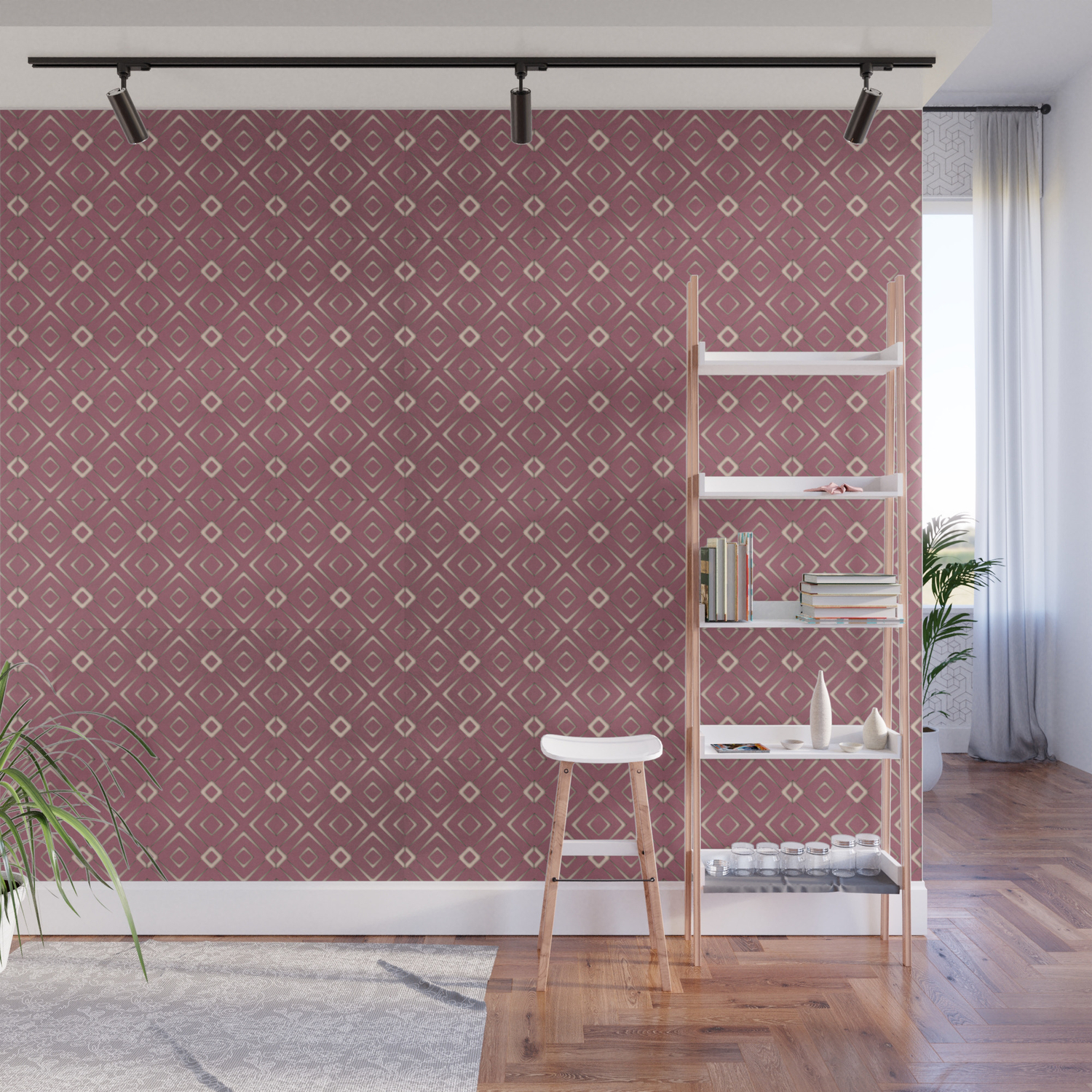 N4 Anthropologie Vintage Moroccan Pattern Wall Mural By