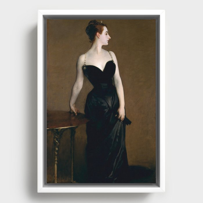 Portrait of Madame X by John Singer Sargent - Vintage Fine Art Oil Painting Framed Canvas