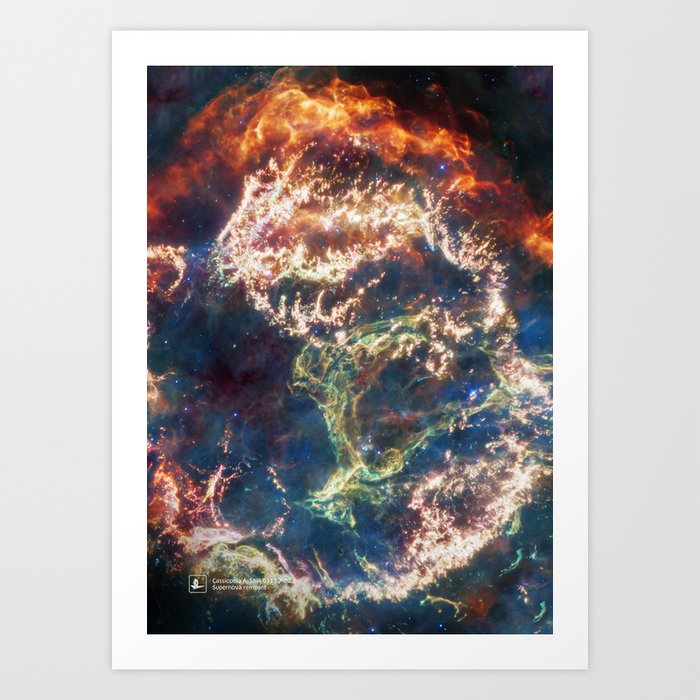 Cassiopeia A (James Webb/JWST), Supernova remnant Art Print