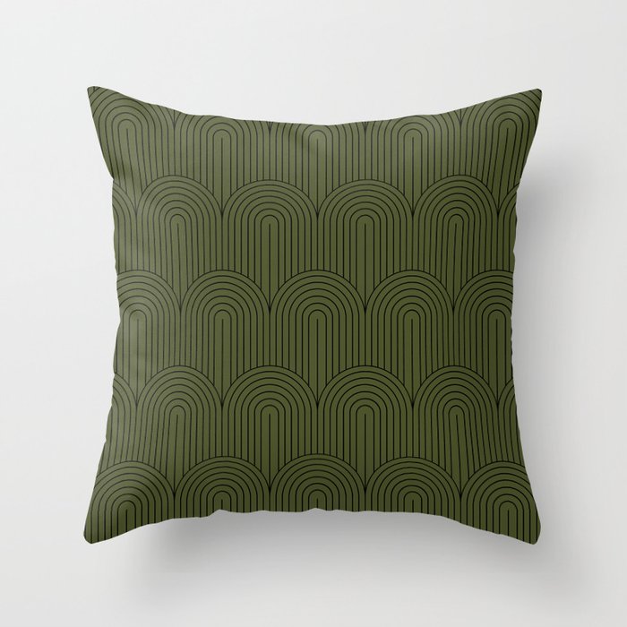 Art Deco Arch Pattern VIII Throw Pillow