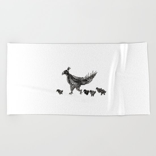Mother Hen Beach Towel
