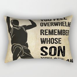 Basketball Dear My Son Poster.png Rectangular Pillow