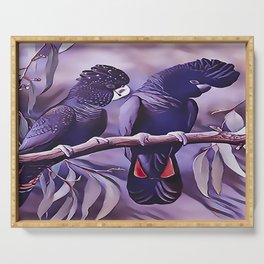 Red Tailed Black Cockatoo Serving Tray