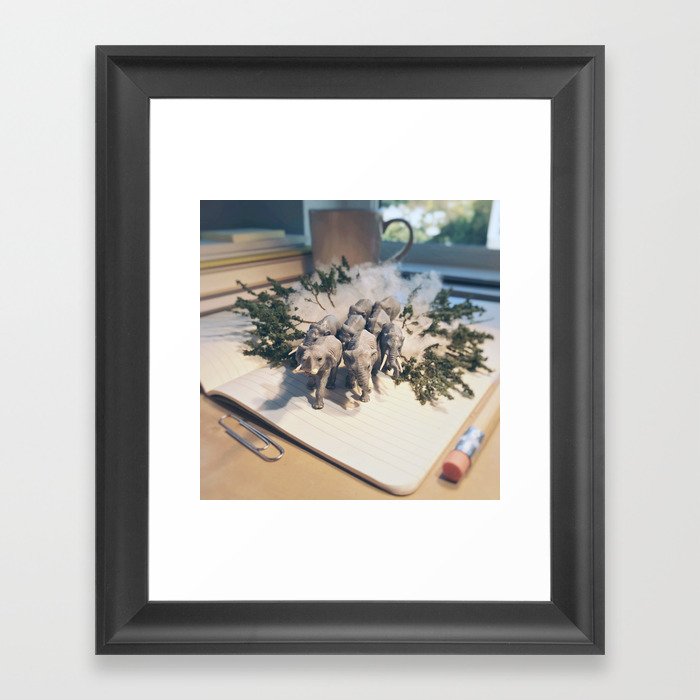 Rushing to get home Framed Art Print