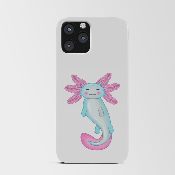 Cyan Axolotl iPhone Card Case