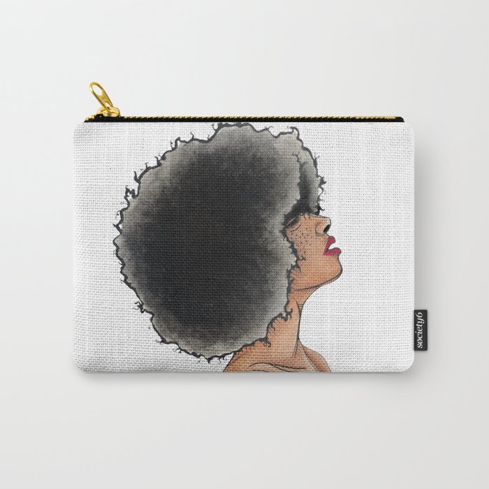 "Breathe in Babe" - Hand Painted Watercolor Design Carry-All Pouch