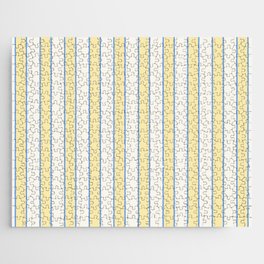Elegant Yellow And Blue Stripes On Cream Vintage Color Aesthetic Jigsaw Puzzle