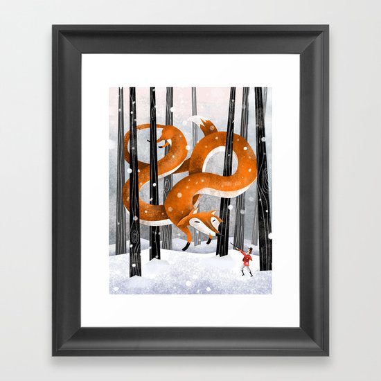 Giant fox Framed Art Print