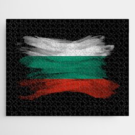 Bulgaria flag brush stroke, national flag Jigsaw Puzzle