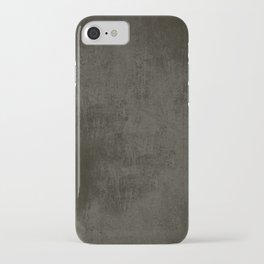 Dark brown rustic concrete iPhone Case