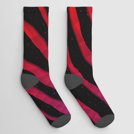 Ripped SpaceTime Stripes - Purple/Red Socks