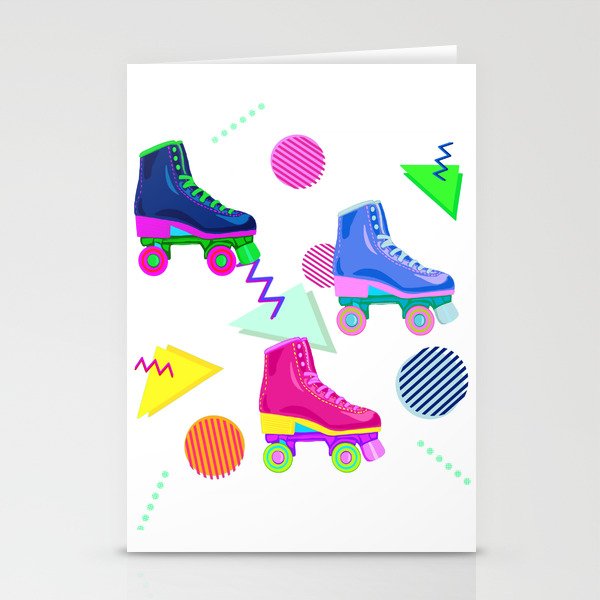 80's Skate Party Stationery Cards