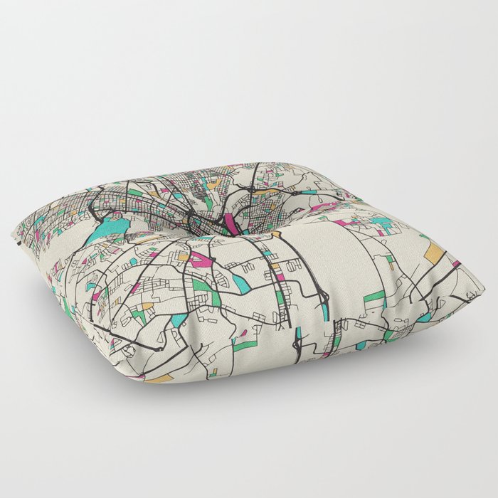 Colorful top floor pillows