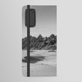 Oregon Coast Beach | Black and White Photography Android Wallet Case