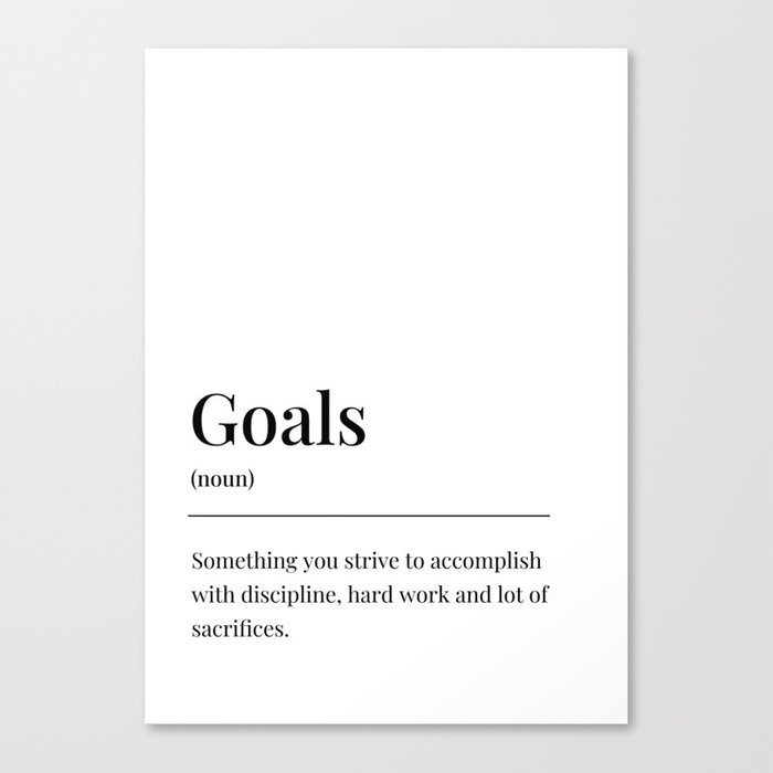 goals definiton Canvas Print