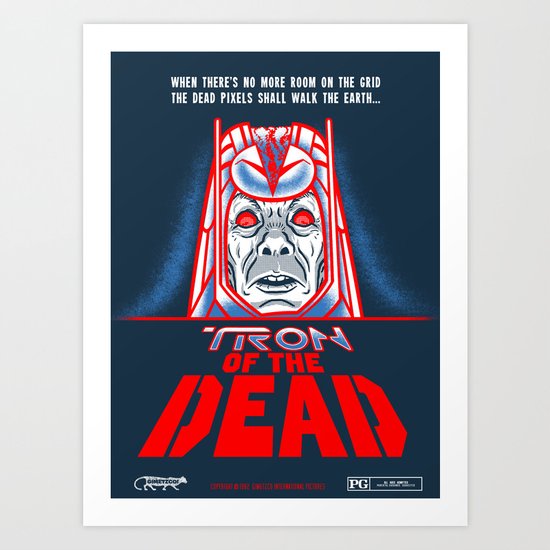Tron of the dead CLEAN Art Print