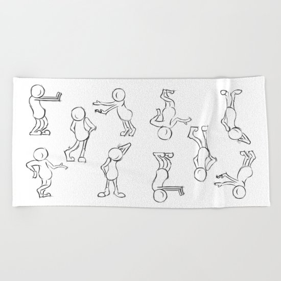Poses Beach Towel