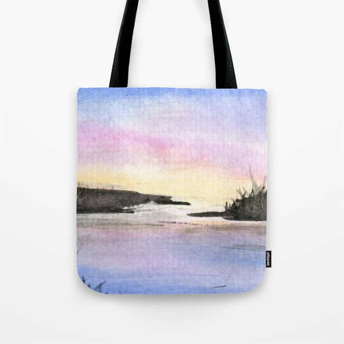 Lake Sunset Tote Bag