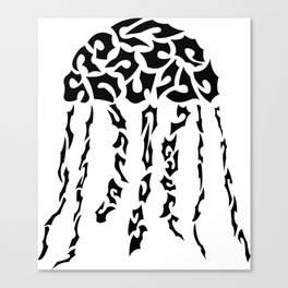 Jellyfish in shapes Canvas Print