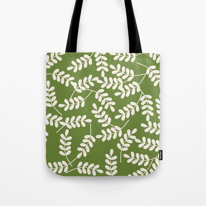 Holiday Leafy Pattern Tote Bag