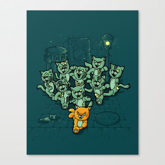 Zombie Cats Canvas Print