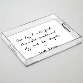 jack kerouac - the dharma bums - quote Acrylic Tray