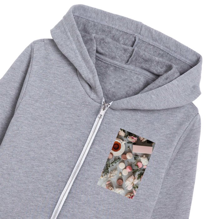 Macaroon Tea Party Kids Zip Hoodie