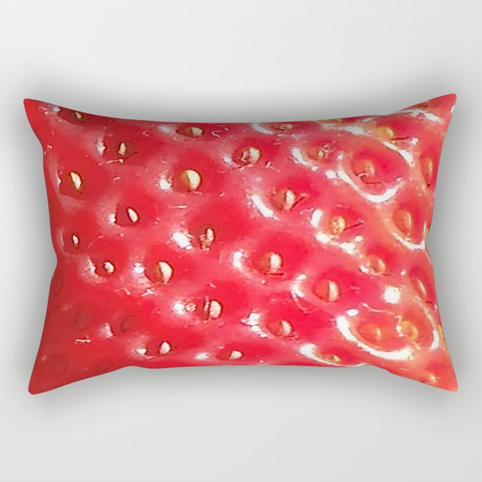 Strawberry Square Rectangular Pillow