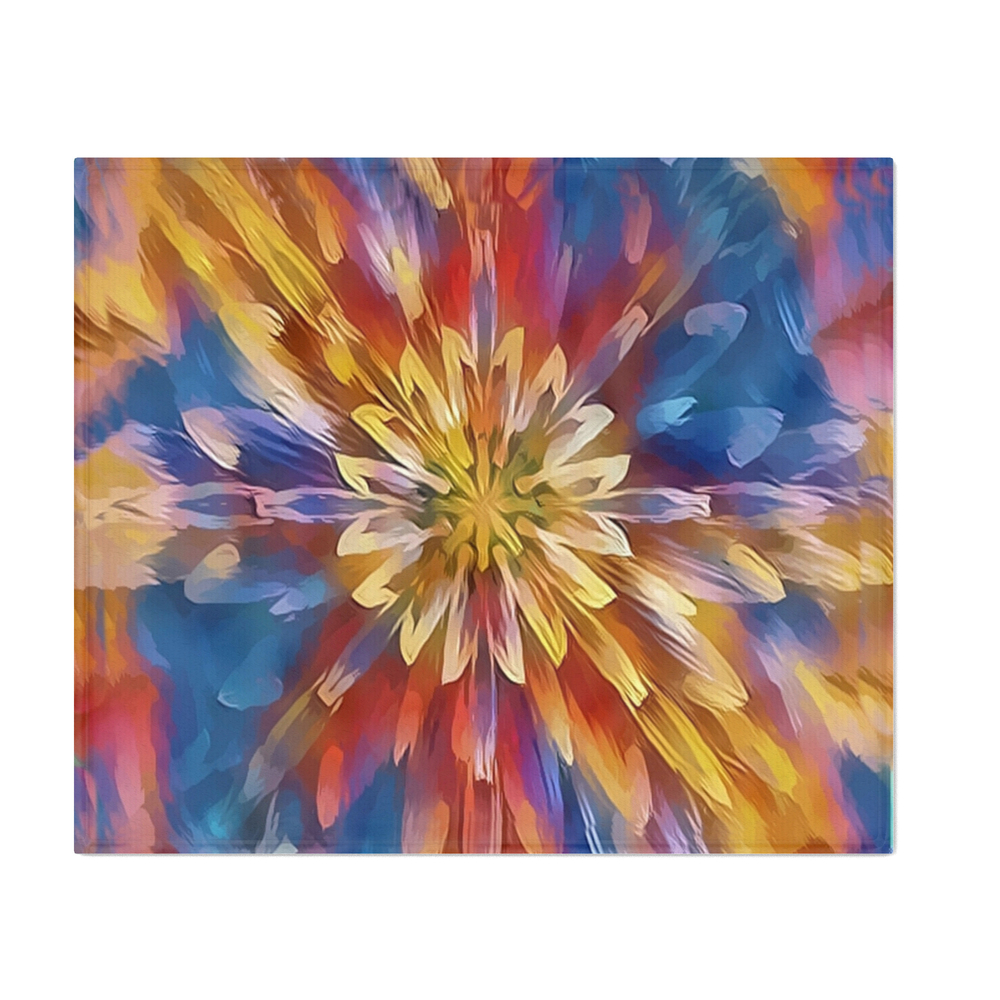 Color Flow Abstract Throw Blanket by judypalkimas
