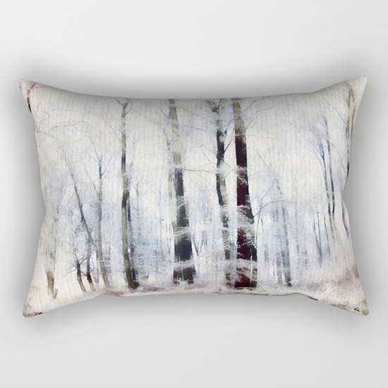 Winter landscape Aquarell Rectangular Pillow