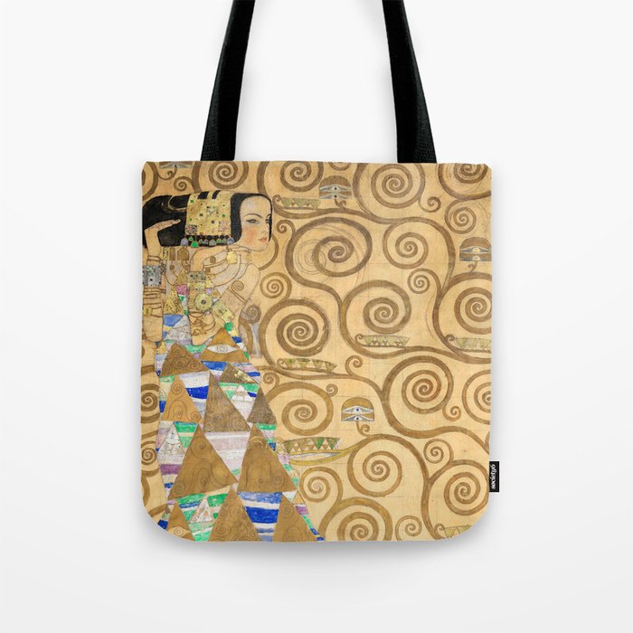 Gustav Klimt - Expectation, Stoclet Frieze Tote Bag