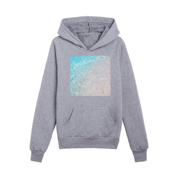 Beautiful Tropical Ocean Waves Kids Pullover Hoodie