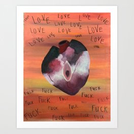 Fuck Love Art Print