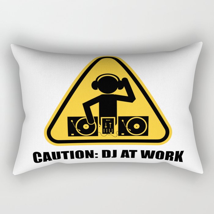 DJ At Work Rectangular Pillow