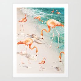 Caribbean Flamingo Dream #2 #wall #decor #art #society6 Art Print