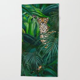 Jungle Cheetah Prints Beach Towel