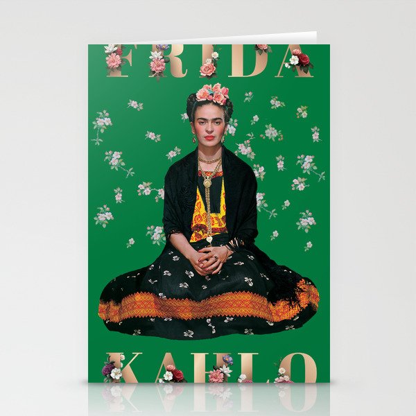 Frida Kahlo and Flowers Stationery Cards