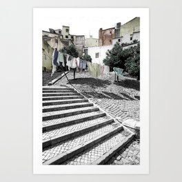 LAUNDRY IN LISBON (PORTUGAL) Art Print