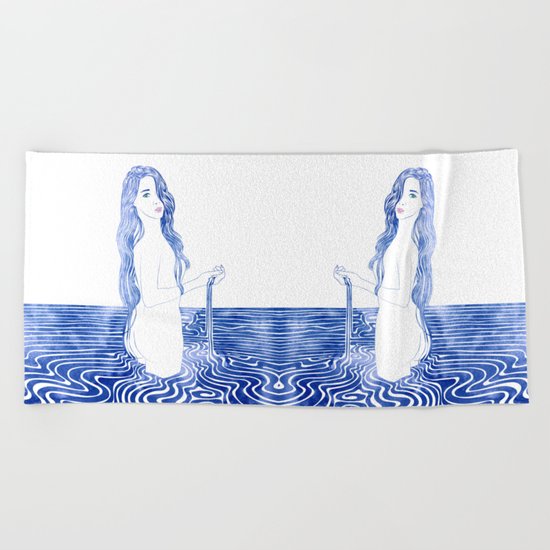 Water Nymph LXIII Beach Towel