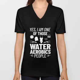 Water Aerobic Aqua Aquafit Fitness Workout V Neck T Shirt