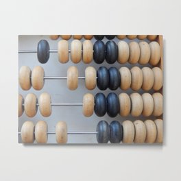 Manual mechanical abacus for accounting and financial calculations Metal Print