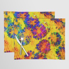 Tie Dye BOHO bohemian floral abstract Placemat