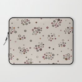 Colorful cloud polka dots pattern, retro colors Laptop Sleeve